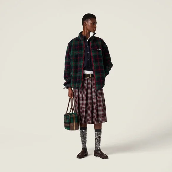 VIP Only Miu Miu Checked teddy zipper jacket - Picture 4 of 4